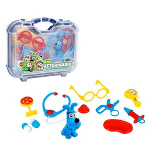 Kit Médico Infantil - Mini Veterinario - Maleta - 11 Peças - Pakitoys