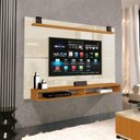 Ver imagem 2 de Painel MAX 1,80m Para TV Até 65'' Com Prateleira Superior e Nichos Para Aparelhos Cor Off White/Cedr