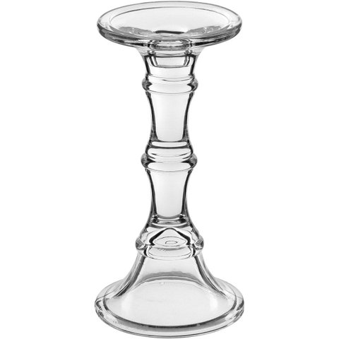 Castiçal Porta Vela Decorativo Home&co Eco Crystal 23x10x10cm Transparente