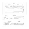 Jogo de Talheres Jumbo para Churrasco Tramontina em Aço Inox com Cabo Castanho Polywood 4 Peças - 7