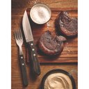 Ver imagem 4 de Jogo de Talheres Jumbo para Churrasco Tramontina em Aço Inox com Cabo Castanho Polywood 4 Peças