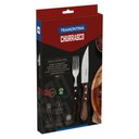 Ver imagem 2 de Jogo de Talheres Jumbo para Churrasco Tramontina em Aço Inox com Cabo Castanho Polywood 4 Peças