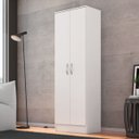 Ver imagem 1 de Sapateira Multiuso 2 Portas 5 Prateleiras Golden Branco - Élpis Móveis