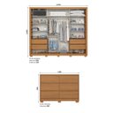 Ver imagem 3 de Conjunto Quarto Adulto Guarda-Roupa + Cômoda Palace