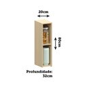 Ver imagem 4 de Armário Aéreo 100% MDF 1 Porta 20cm Aura Luciane Móveis