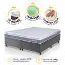 Ver imagem 4 de Conjunto Box Baú Cinza Durban Cinza Espuma D28 King 193x203x64 - King House