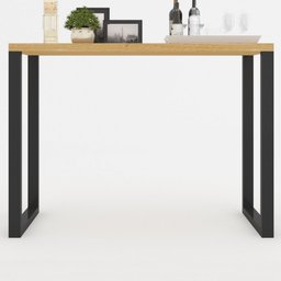 Aparador Industrial Berlim 100% Mdf Marrom/Preto - Pnr Móveis - 5