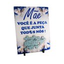 Ver imagem 1 de Porta Retrato Azulejo Presente Dias Das Mães Exclusivo com Nomes Personalizados Coleção Tea & Amor a