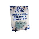 Ver imagem 3 de Porta Retrato Azulejo Presente Dias Das Mães Exclusivo com Nomes Personalizados Coleção Tea & Amor a