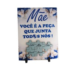 Porta Retrato Azulejo Presente Dias Das Mães Exclusivo com Nomes Personalizados Coleção Tea & Amor a - 5