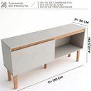 Ver imagem 6 de Rack Berlin 130cm para TV 55" Byhouse