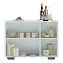 Ver imagem 6 de Aparador Buffet 3 Portas com Pés Quadrados Veneza Multimóveis MP1010 Branco/Preto