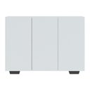 Ver imagem 7 de Aparador Buffet 3 Portas com Pés Quadrados Veneza Multimóveis MP1010 Branco/Preto