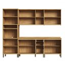 Ver imagem 3 de Armário de Cozinha com Balcão e Tampo 13 Portas 3 Gavetas Nice Canelado 100% Mdf Amêndoa/off White -