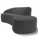 Ver imagem 5 de Sofá Living 2 Lugares 180cm Braço Esquerdo Mozart D06 Bouclê Chumbo - Mpozenato