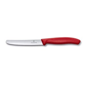 Faca Victorinox Swiss Classic - Lâmina Serrilhada - 11 Cm - Vermelha - 6.7831