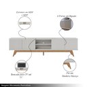 Ver imagem 3 de Bancada Tv Decorativa Sala de Estar Queiroz Off White/matte G73 - Gran Belo