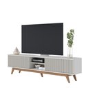 Ver imagem 5 de Bancada Tv Decorativa Sala de Estar Queiroz Off White/matte G73 - Gran Belo