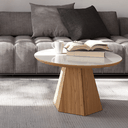 Ver mais imagens de Mesa de Centro Hexagon 100% MDF Off White / Freijó Dalla Costa