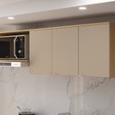 Ver imagem 1 de Aereo 190cm 3 Portas com Nicho para Microondas Ayla Yescasa Laranja/Tauari Ambar/Avela