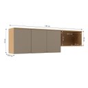 Ver imagem 4 de Aereo 190cm 3 Portas com Nicho para Microondas Ayla Yescasa Laranja/Tauari Ambar/Avela