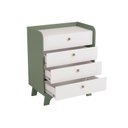 Ver imagem 6 de Cômoda Infantil 4 Gavetas Encanto 100 x 81cm Verde Oliva/Branco