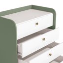 Ver imagem 7 de Cômoda Infantil 4 Gavetas Encanto 100 x 81cm Verde Oliva/Branco