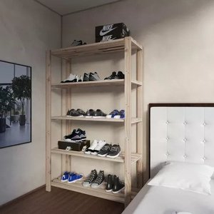 Sapateira Vertical Tipo Industrial Organizador Sapatos Bolsa Technox Marron