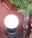 Ver imagem 3 de Abajur Bola de Cristal Preto C/esfera 10x15 Branco Brilho