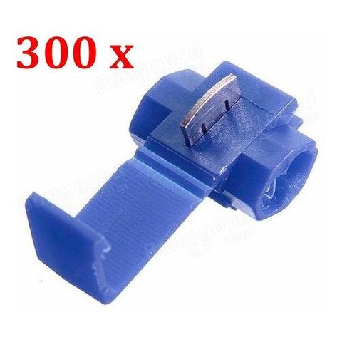 300un Conector Derivação Emenda Cabos Fios Azul 1,5 a 2,5mm