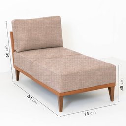 Sofá 2 Lugares e 1 Chaise Boreal CabeCasa MadeiraMadeira - 3