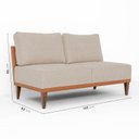 Ver imagem 2 de Sofá 2 Lugares 1 Chaise e 1 Puff Boreal CabeCasa MadeiraOriginals