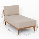 Ver imagem 3 de Sofá 2 Lugares 1 Chaise e 1 Puff Boreal CabeCasa MadeiraOriginals