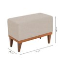 Ver imagem 4 de Sofá 2 Lugares 1 Chaise e 1 Puff Boreal CabeCasa MadeiraOriginals
