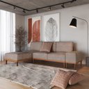 Ver imagem 1 de Sofá 2 Lugares 1 Chaise e 1 Puff Boreal CabeCasa MadeiraOriginals