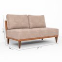 Ver imagem 2 de Sofá 2 Lugares 1 Chaise e 1 Puff Boreal CabeCasa MadeiraOriginals