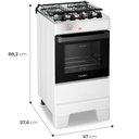 Ver imagem 2 de Fogão de Mesa Esmaltec Ideal Top 4 Bocas Bivolt Branco com Mesa Inox Acendimento Automático