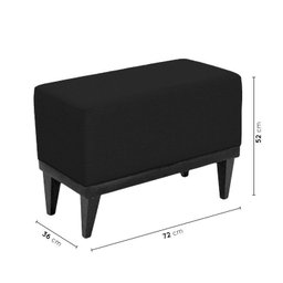 Sofá 2 Lugares 1 Chaise e 1 Puff Boreal CabeCasa MadeiraMadeira - 4