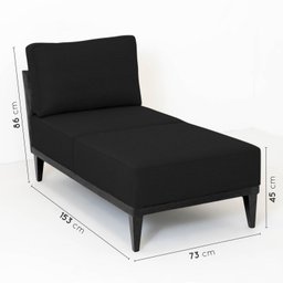 Sofá 2 Lugares 1 Chaise e 1 Puff Boreal CabeCasa MadeiraMadeira - 3