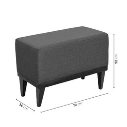 Sofá 2 Lugares 1 Chaise e 1 Puff Boreal CabeCasa MadeiraMadeira - 4