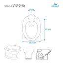 Ver imagem 3 de Assento Sanitário Laqueado Soft Close Victoria Cobalto (azul Escuro) para Vaso Ideal Standard