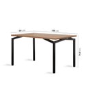 Ver imagem 6 de Conjunto Soho Mesa Industrial 4 lugares com 2 Bancos 2 Lugares 120cm CabeCasa MadeiraOriginals