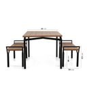 Ver imagem 5 de Conjunto Soho Mesa Industrial 4 lugares com 2 Bancos 2 Lugares 120cm CabeCasa MadeiraOriginals