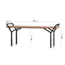 Ver imagem 7 de Conjunto Soho Mesa Industrial 4 lugares com 2 Bancos 2 Lugares 120cm CabeCasa MadeiraOriginals