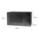 Ver mais imagens de Micro-Ondas Midea 20L Porta Espelhada Minuto Fácil Prata MRAE21 110V