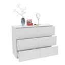 Ver imagem 4 de Cômoda 6 Gavetas Merlot Yescasa Branco