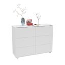 Ver imagem 6 de Cômoda 6 Gavetas Merlot Yescasa Branco