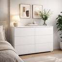 Ver imagem 1 de Cômoda 6 Gavetas Merlot Yescasa Branco