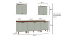 Ver imagem 6 de Cozinha Completa Modulada 5 Peças 100% MDF 2 Armários Aéreos e 3 Balcões com Tampo Iluminata Verde Mint e Ébano