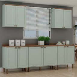 Cozinha Completa 5 Peças 3 Balcões 2 Armários Aéreos Iluminata  - 1